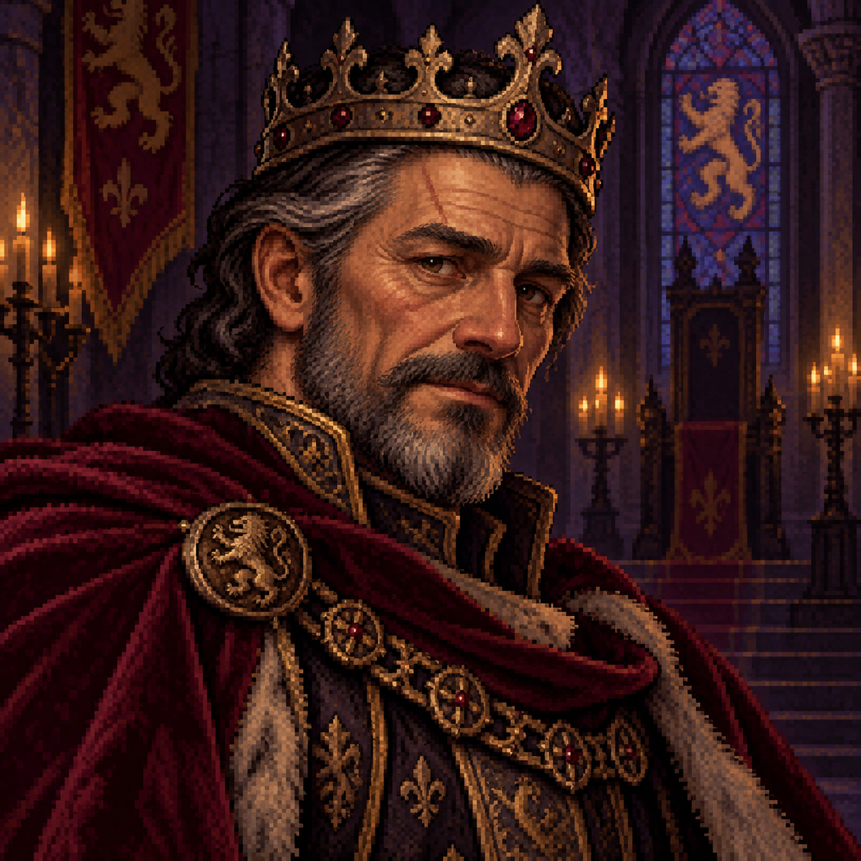 The King in his throne room